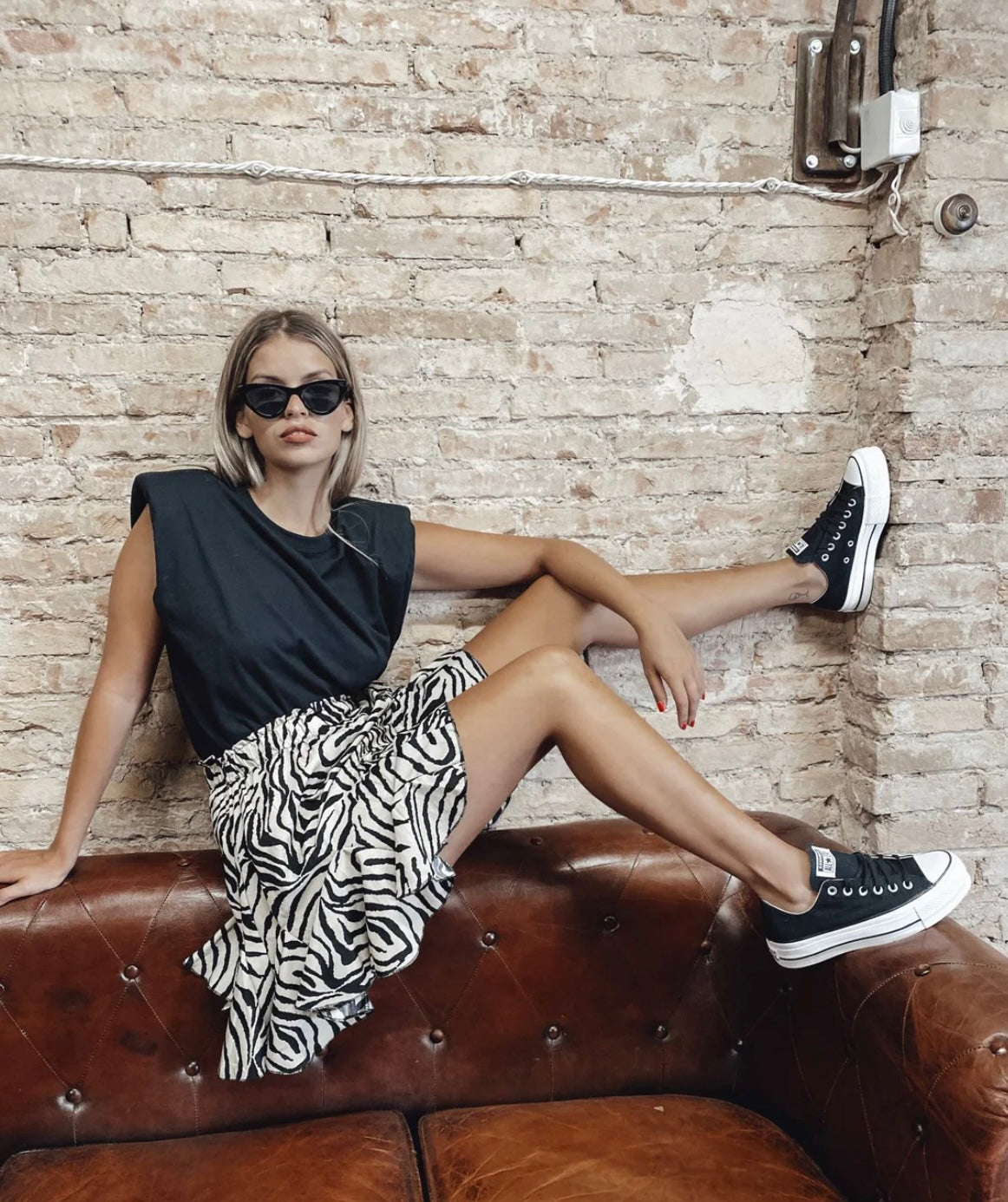 Chucks - All Star Plataforma Lona Negra Baja