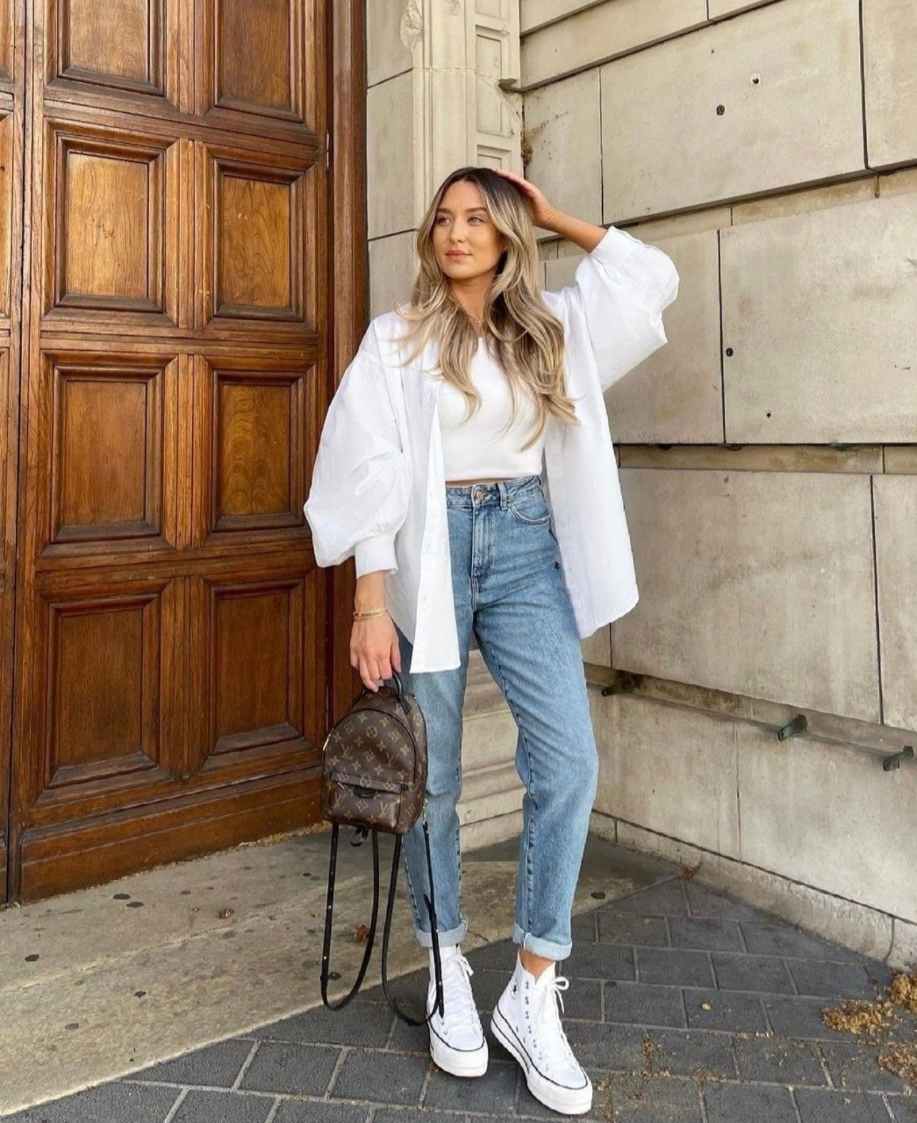 Chucks - All Star polipiel Blanca alta