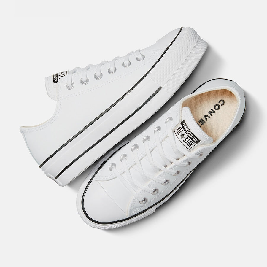 Chucks - All Star Plataforma PoliPiel Blanca baja