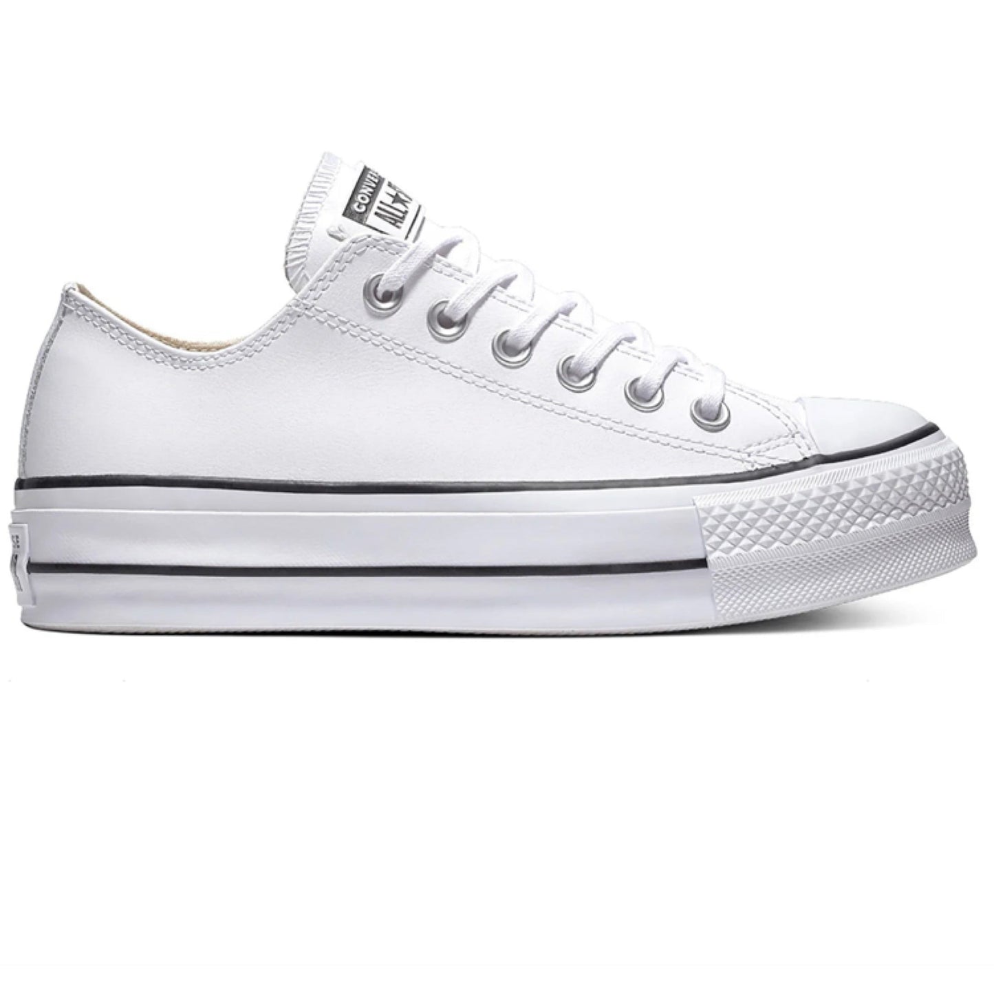 Chucks - All Star Plataforma PoliPiel Blanca baja