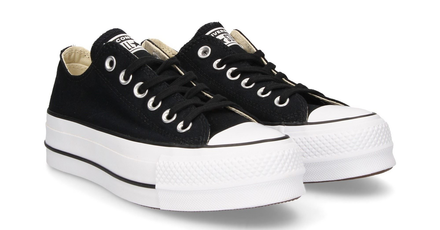 Chucks - All Star Plataforma Lona Negra Baja