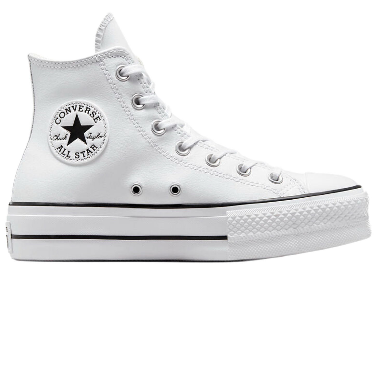 Chucks - All Star Plataforma Polipiel Blanca